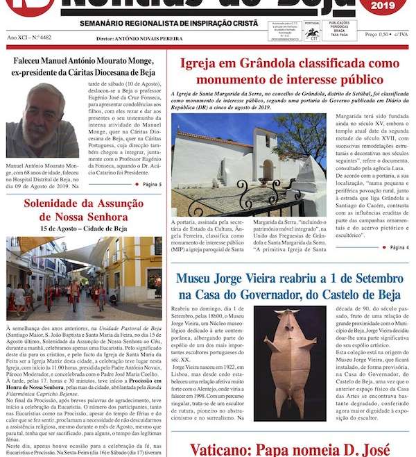 Jornal Notícias de Beja de 05 de Setembro de 2019