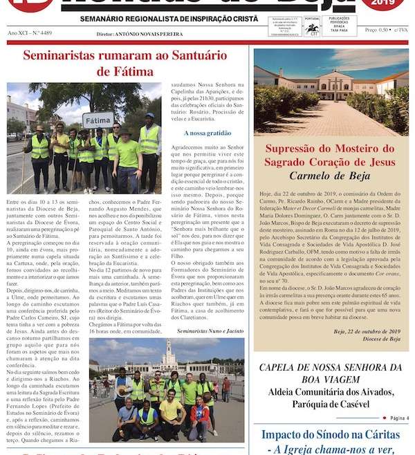 Jornal Notícias de Beja de 24 de Outubro de 2019