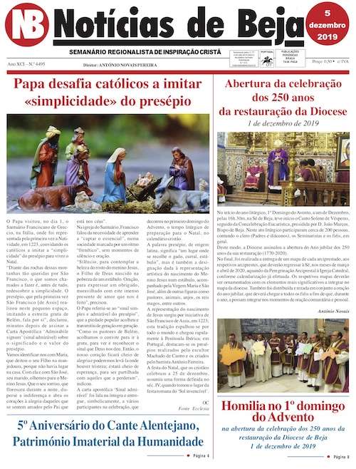 Jornal Notícias de Beja de 05 de Dezembro de 2019