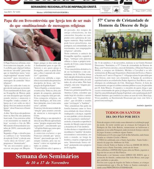 Jornal Notícias de Beja de 07 de Novembro de 2019